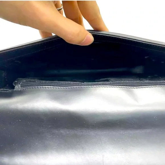 GUCCI Shoulder Bag Enamel Black Auth genuine premium quality Italian leather - Picture 8 of 10